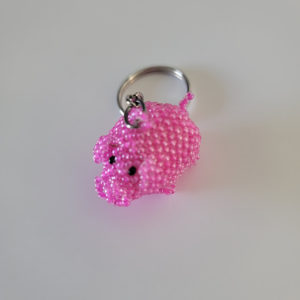 Beaded Key Chains Mammals Pig